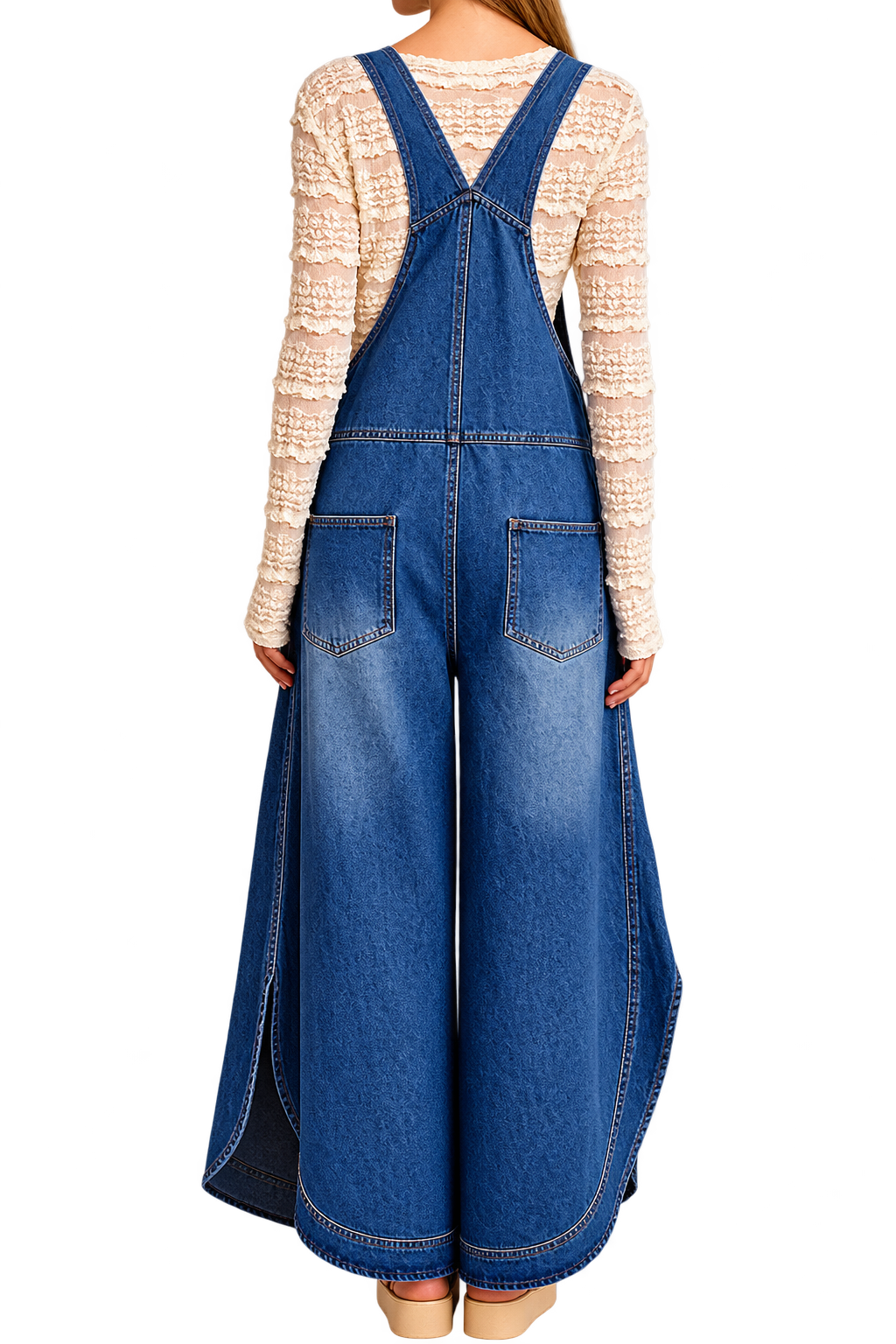 Floral Denim Overall