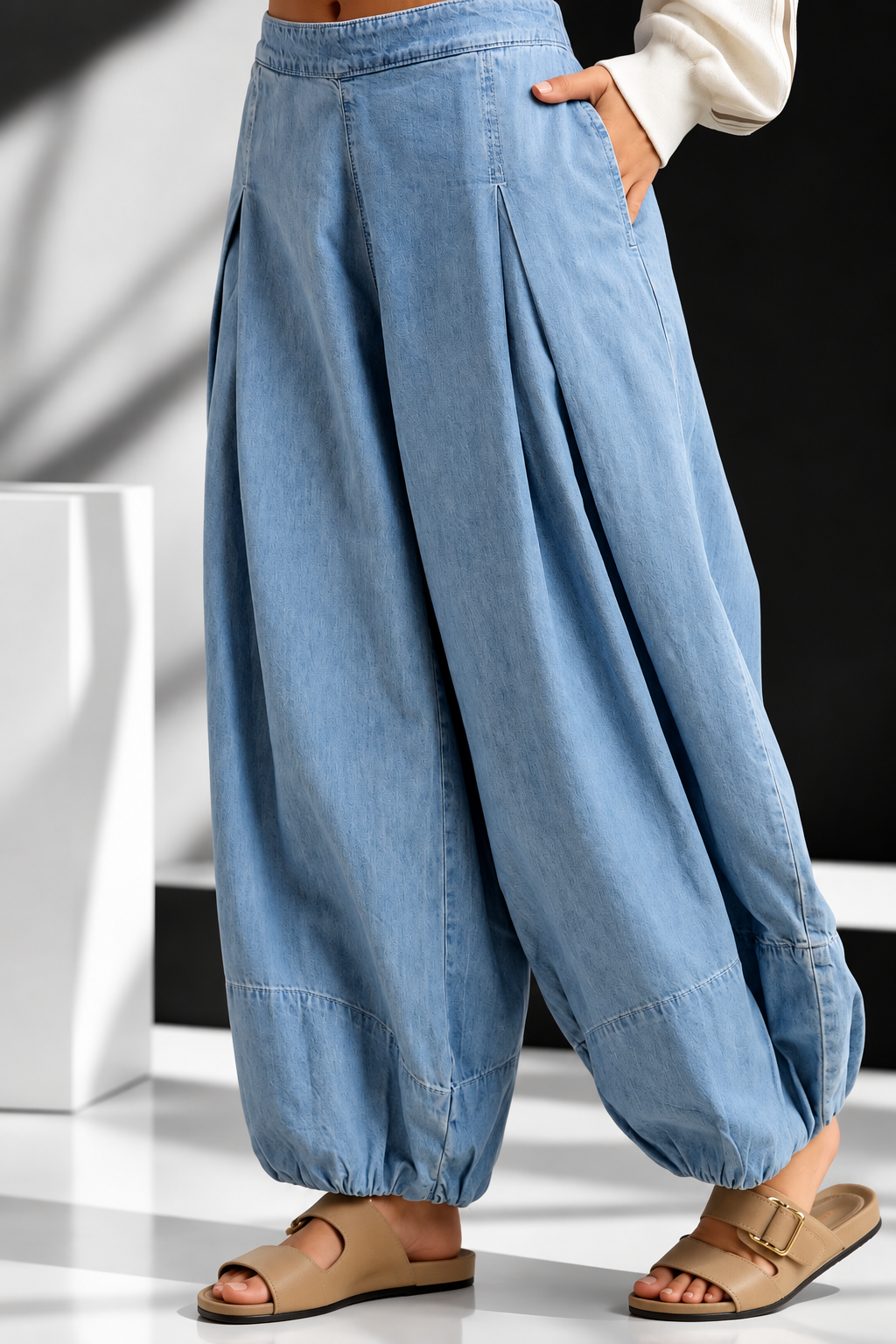 Light Wash Balloon Denim