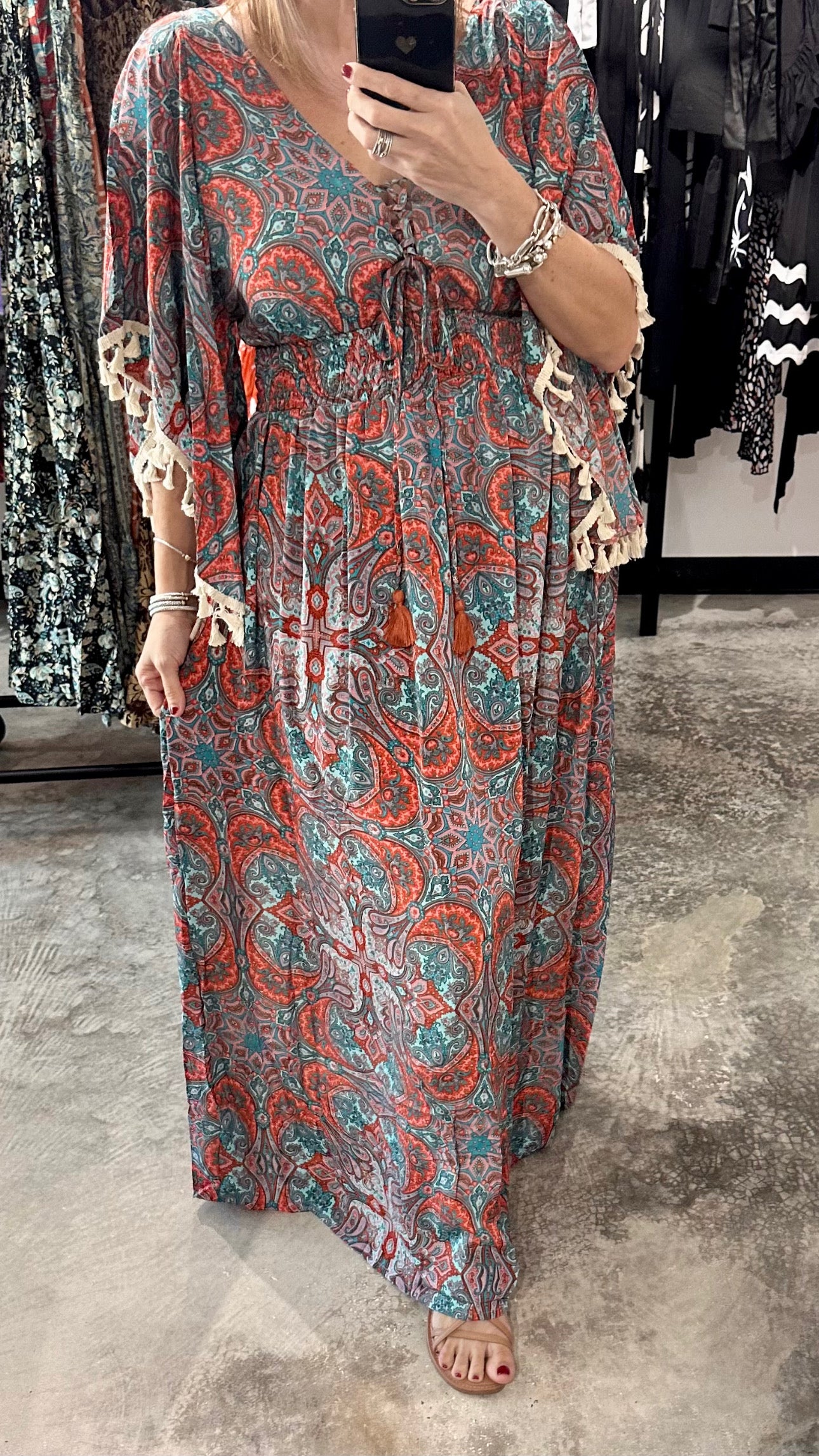 One Size Kaftan Maxi Dress