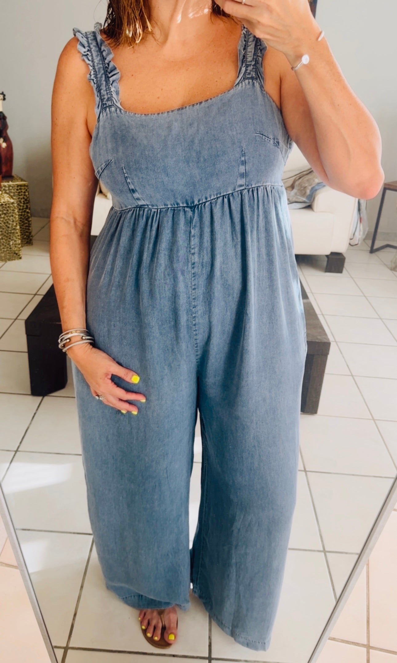 Lightweight Denim Jumpsuit