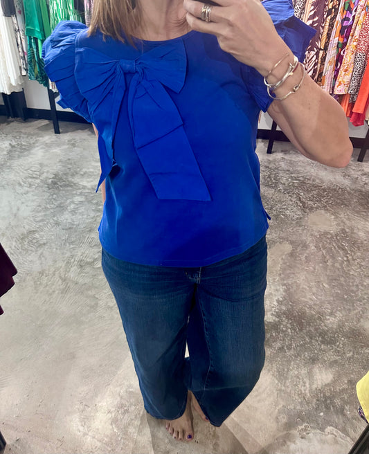 Small - Royal Blue Bow Top