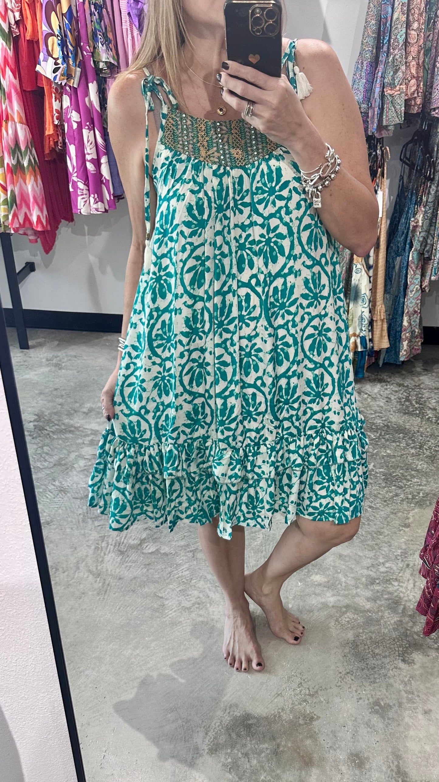 One Size Beads Short Dress