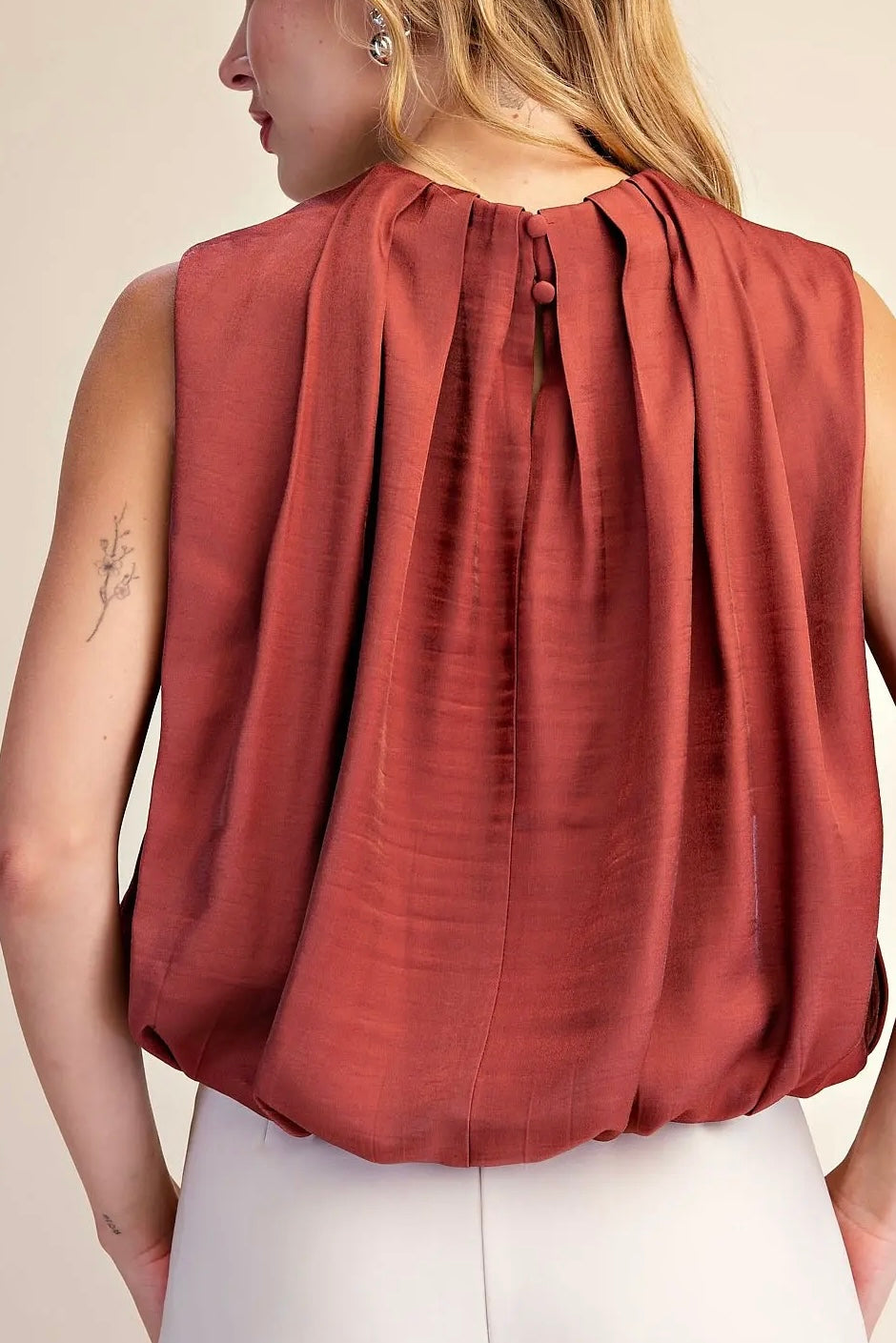 Pleated Balloon  Blouse - Assorted