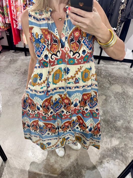 Print Midi Dress