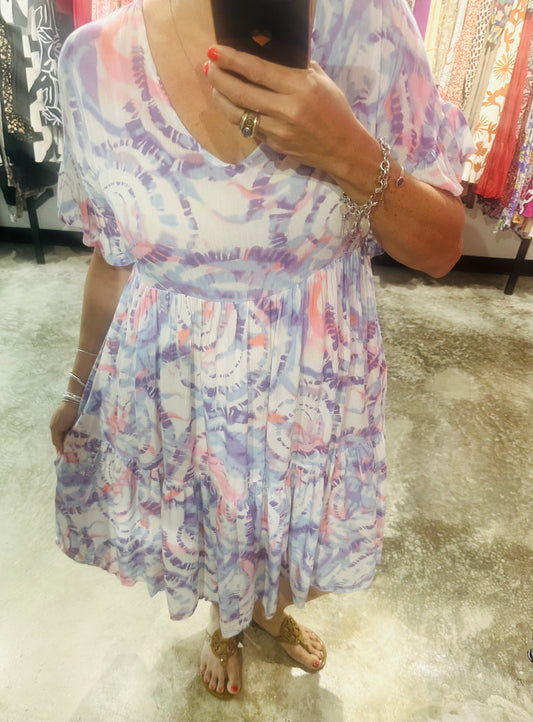 Small - Tie Dye Short Dress