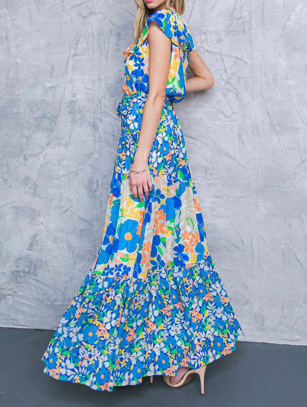 Flower Print Maxi Dress