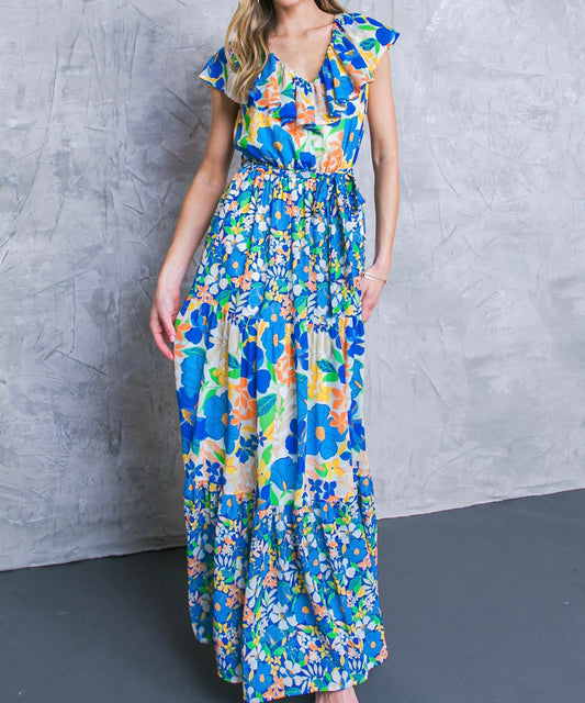 Flower Print Maxi Dress