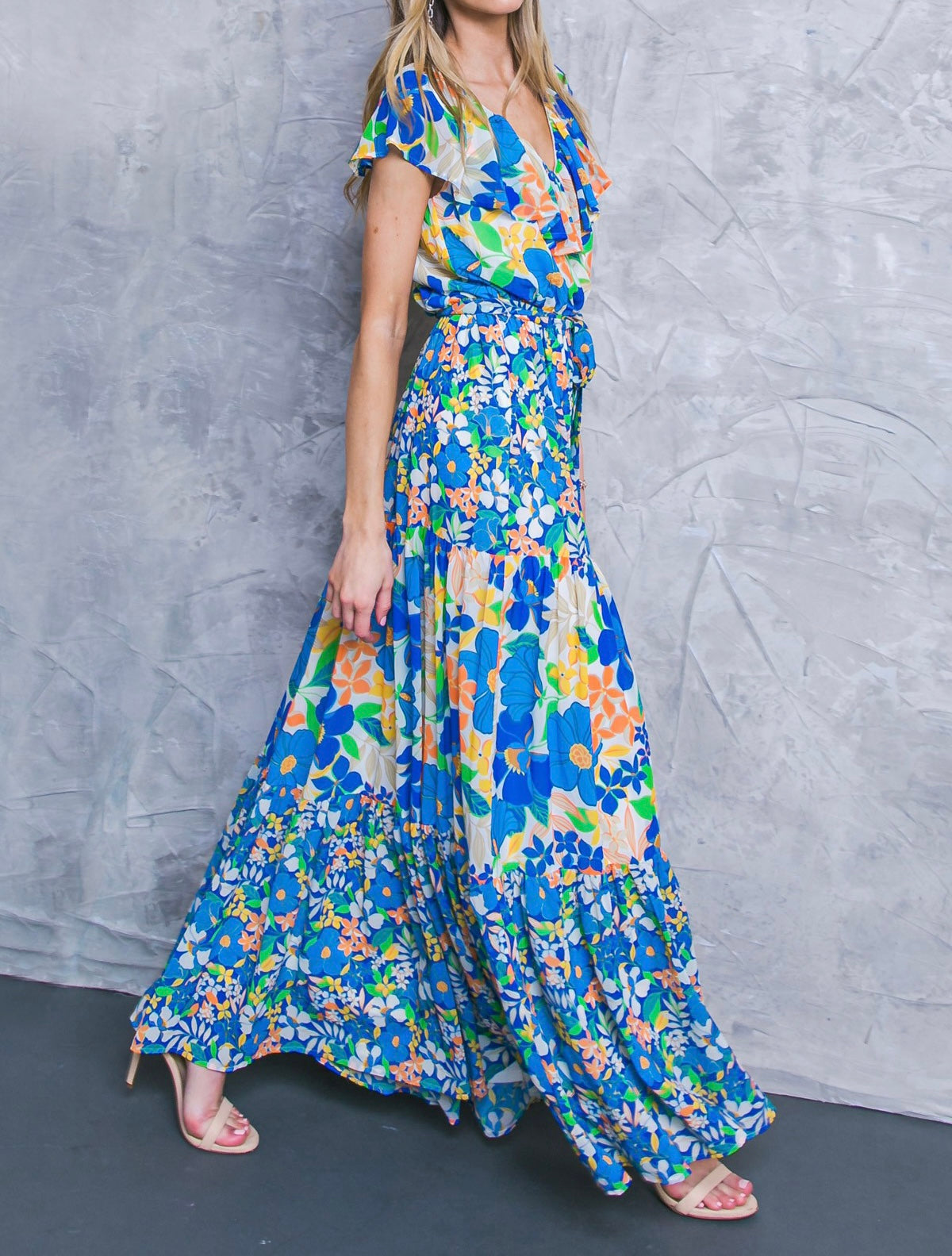 Flower Print Maxi Dress