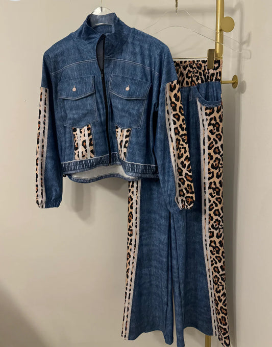 Denim & Jaguar Travel Set