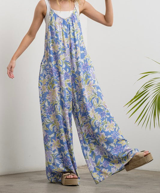 Floral Print Relaxed Fit Jumpsuit