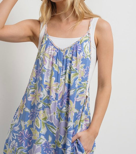 Floral Print Relaxed Fit Jumpsuit