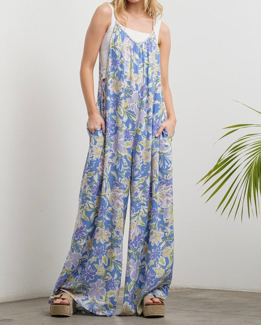 Floral Print Relaxed Fit Jumpsuit