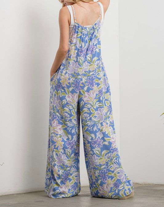 Floral Print Relaxed Fit Jumpsuit