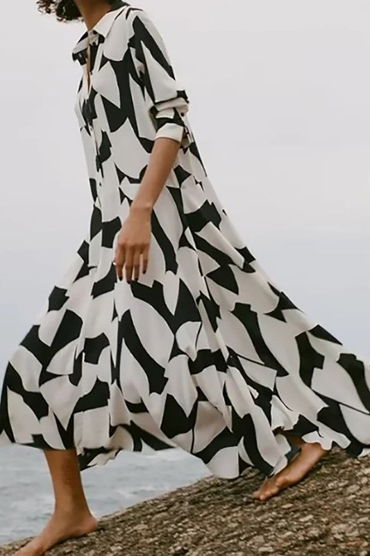 Black & White Maxi Dress