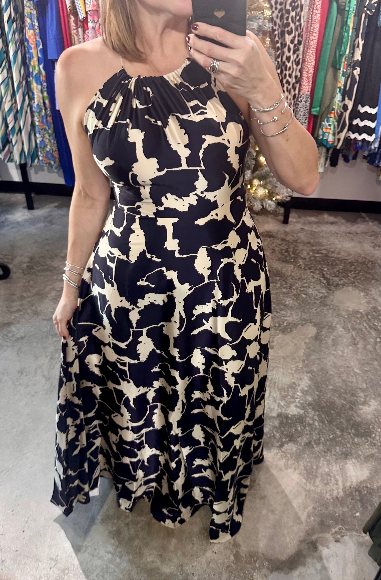 Halter Adjustable Strap Maxi Dress