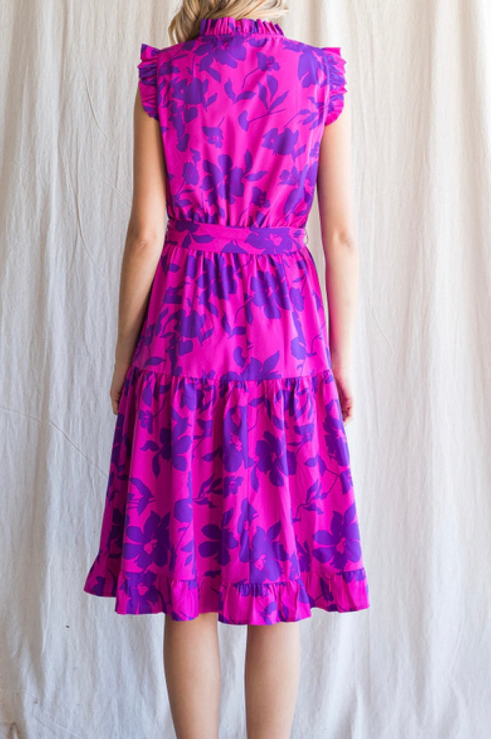 Purple Mix Midi Dress