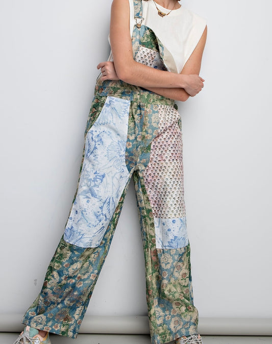 Floral print Twill Overall