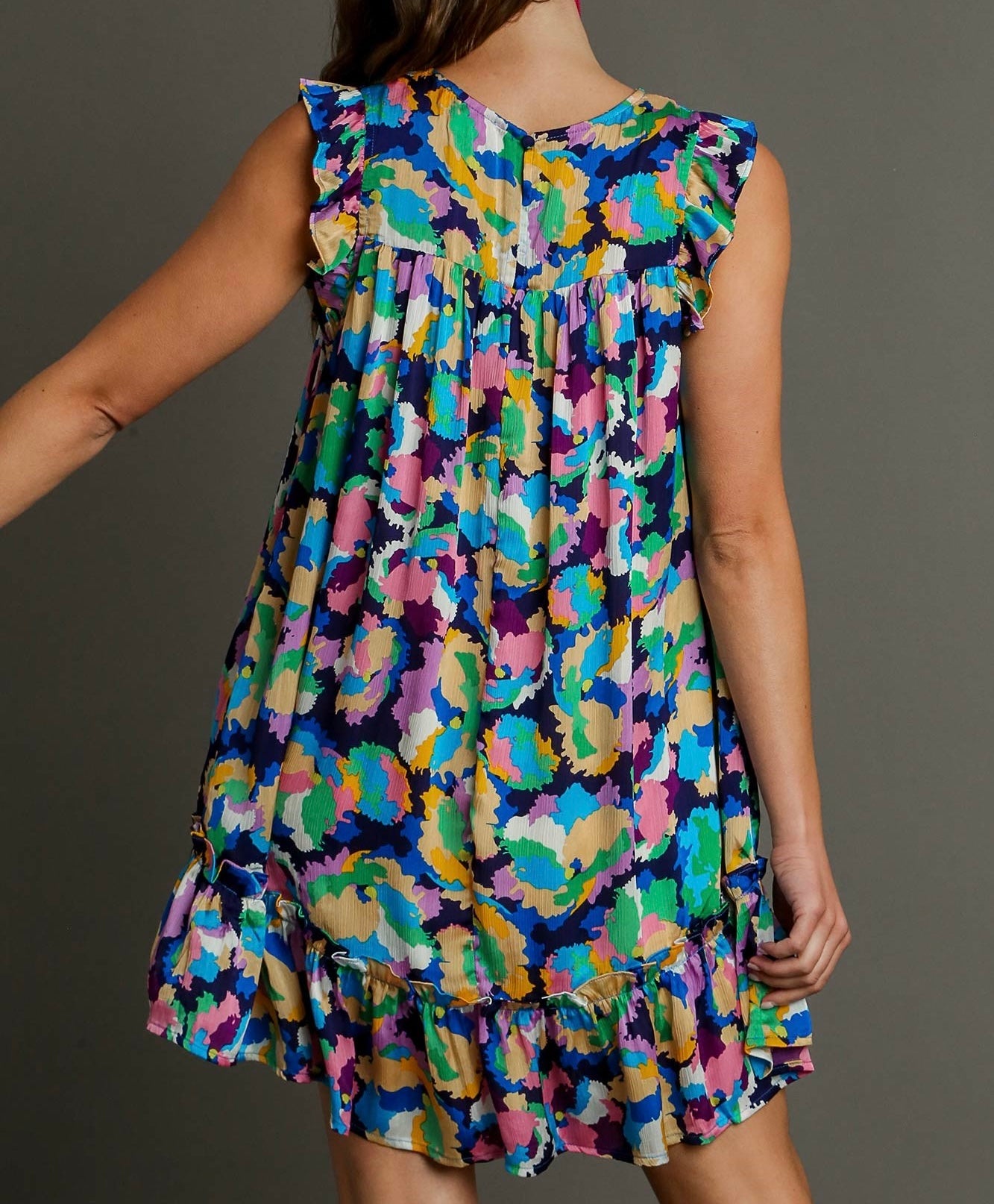 Floral Print A-Line Short Dress