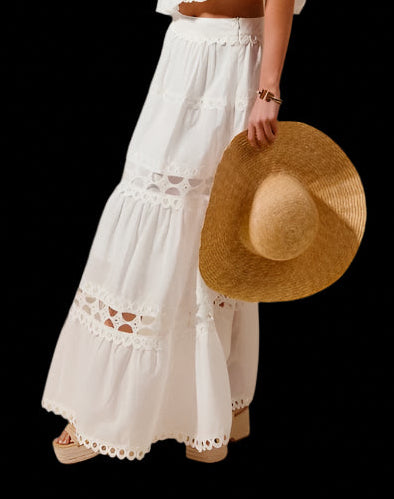 White Lace Maxi Skirt