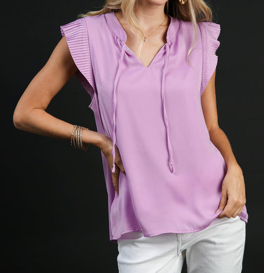 Lavender Neck Tie Top