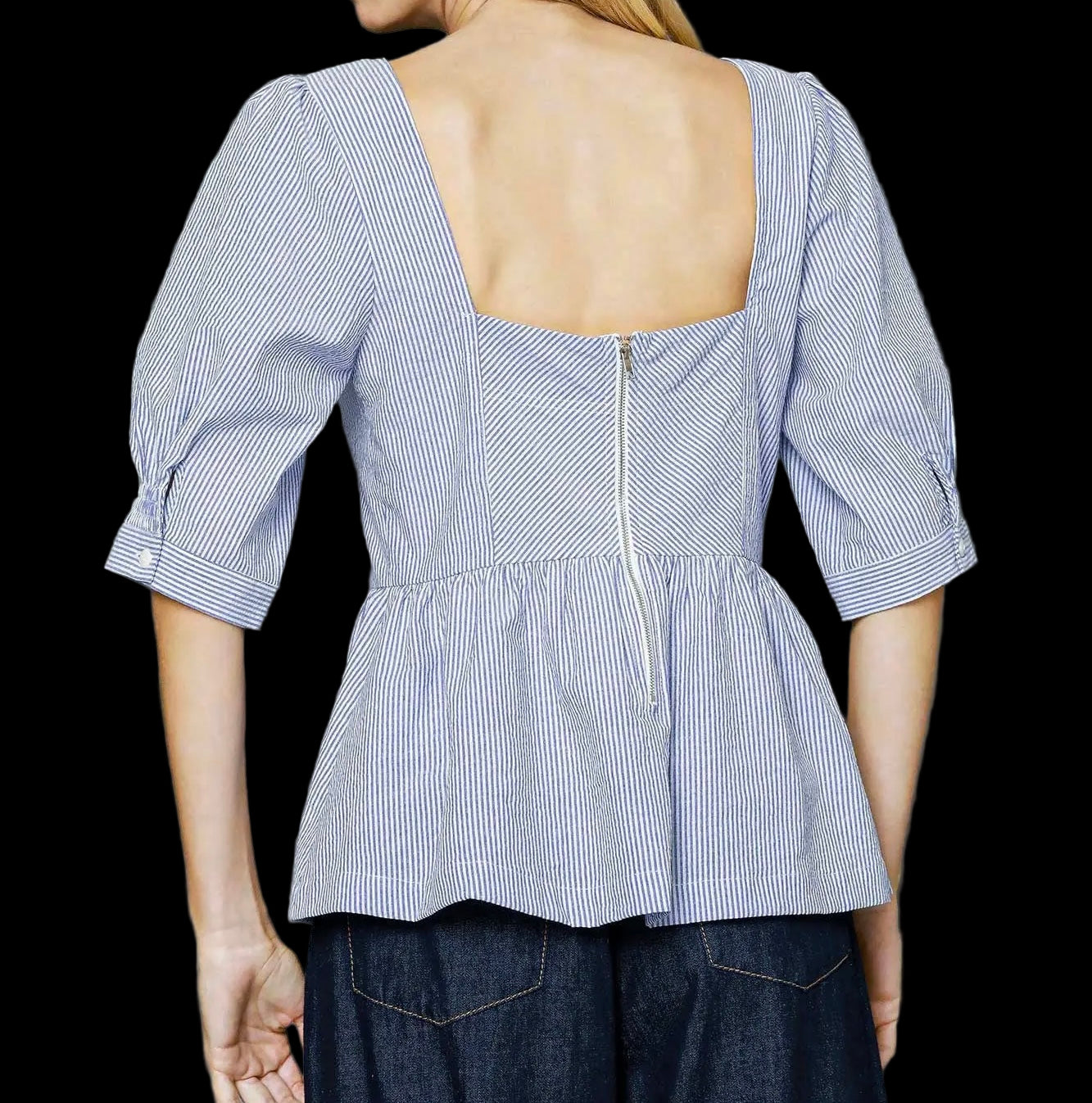 Blue Stripe Top