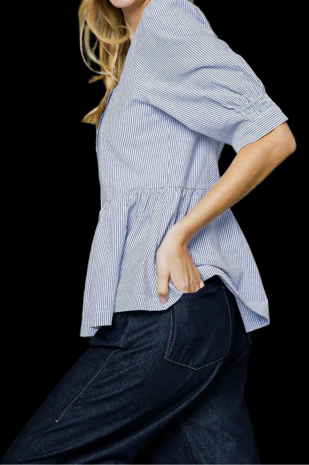 Blue Stripe Top