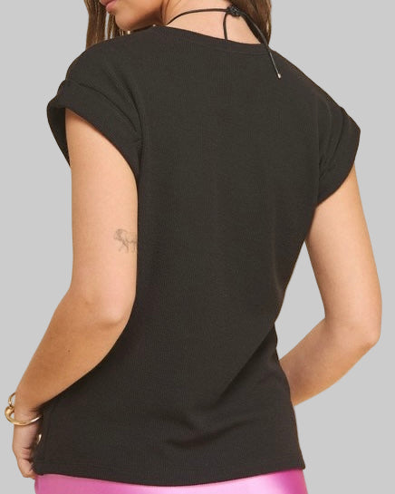 Black Rib Top