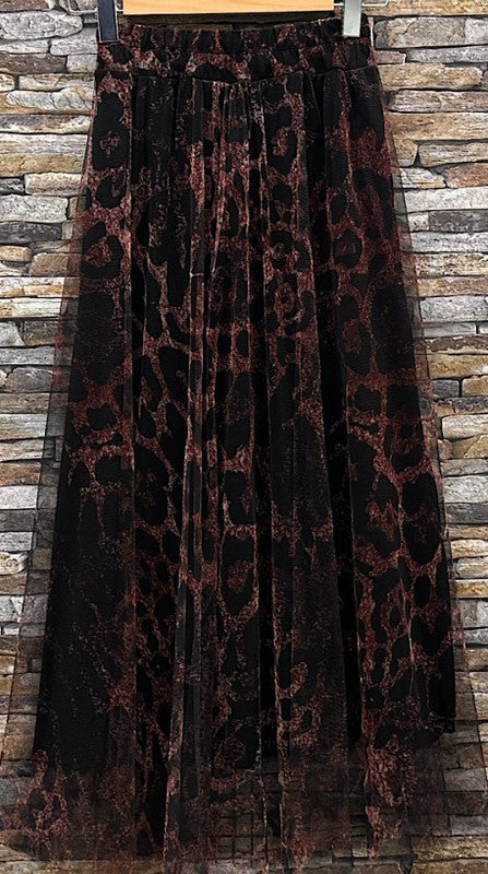 One Size Black Sheer Maxi Skirt