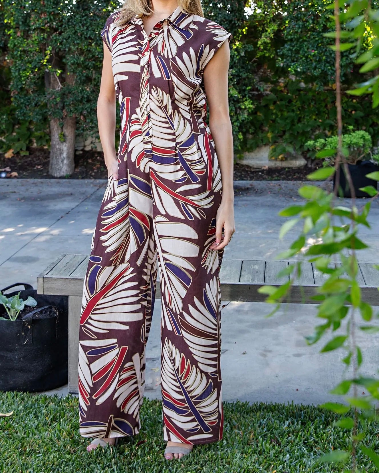 Open Back Wide Leg Jumpsuit