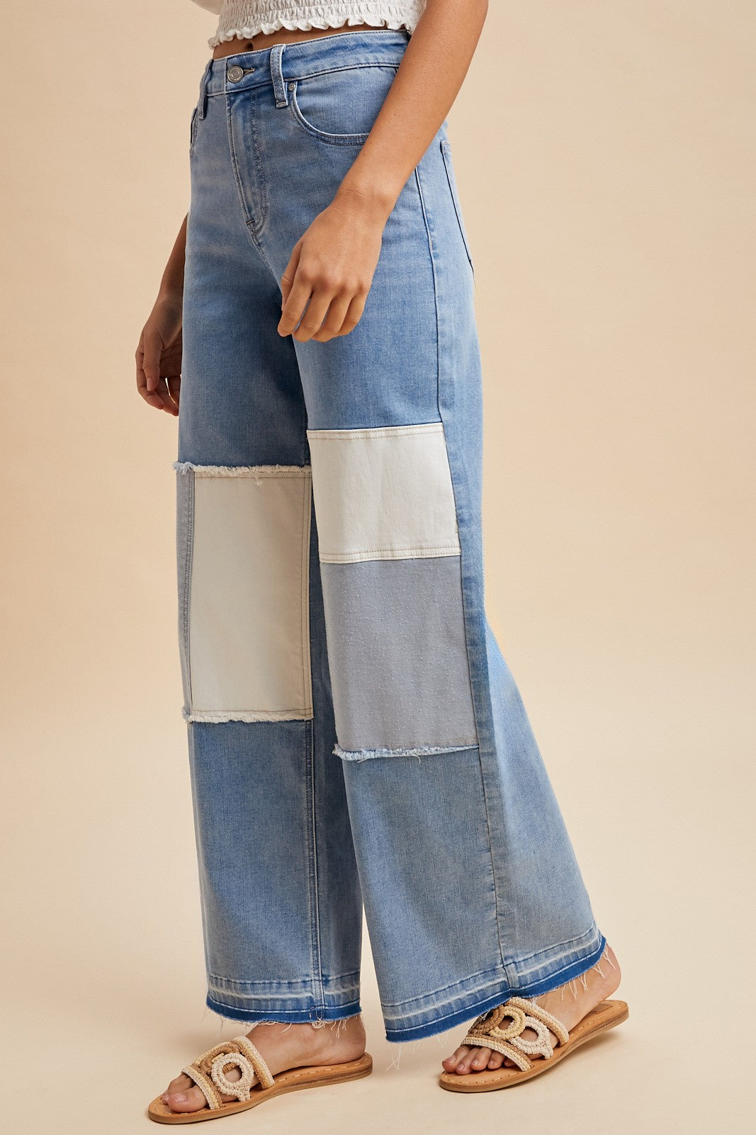 Patchwork Denim Pants