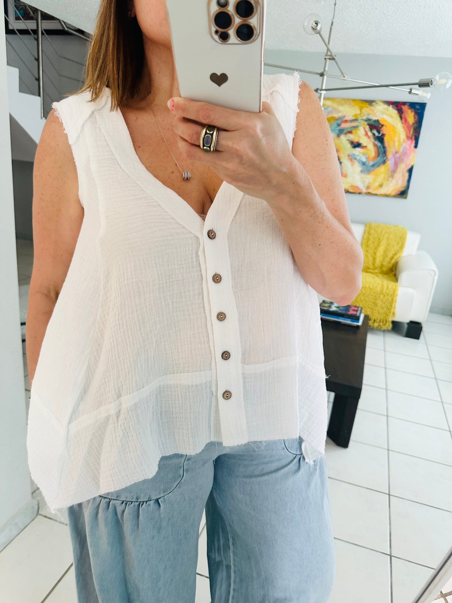 Asymmetric White Top