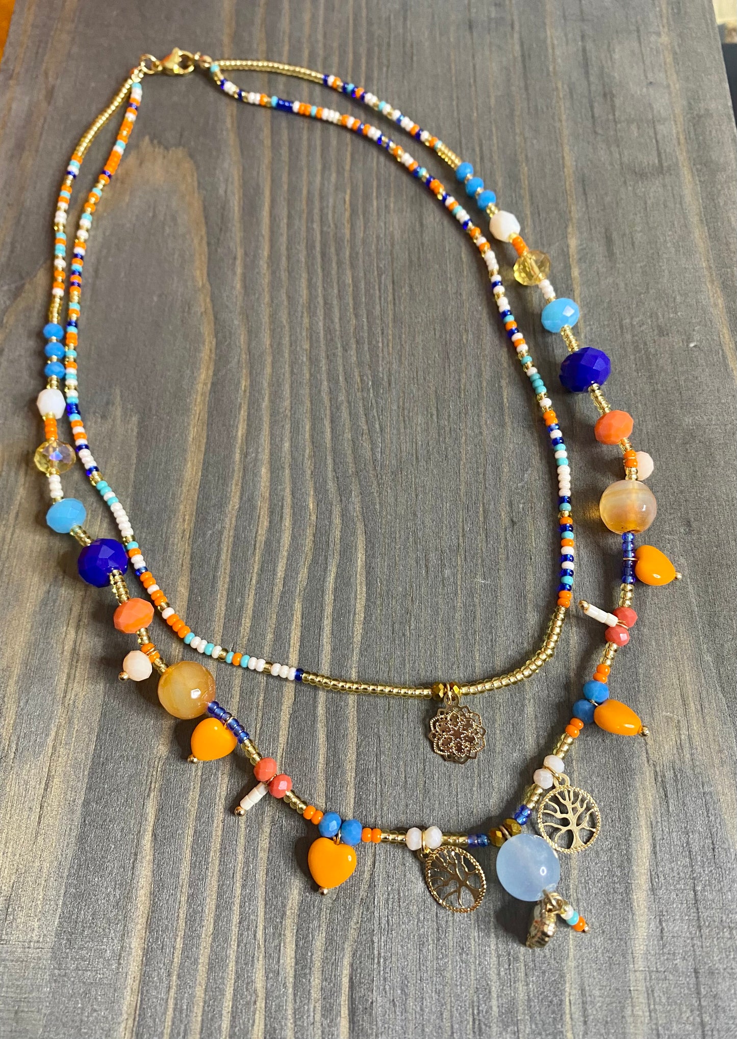 Collares - Orange & Blues Multi - Jewelry