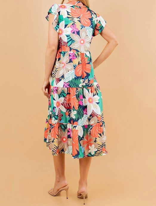 Floral Print Midi Dress