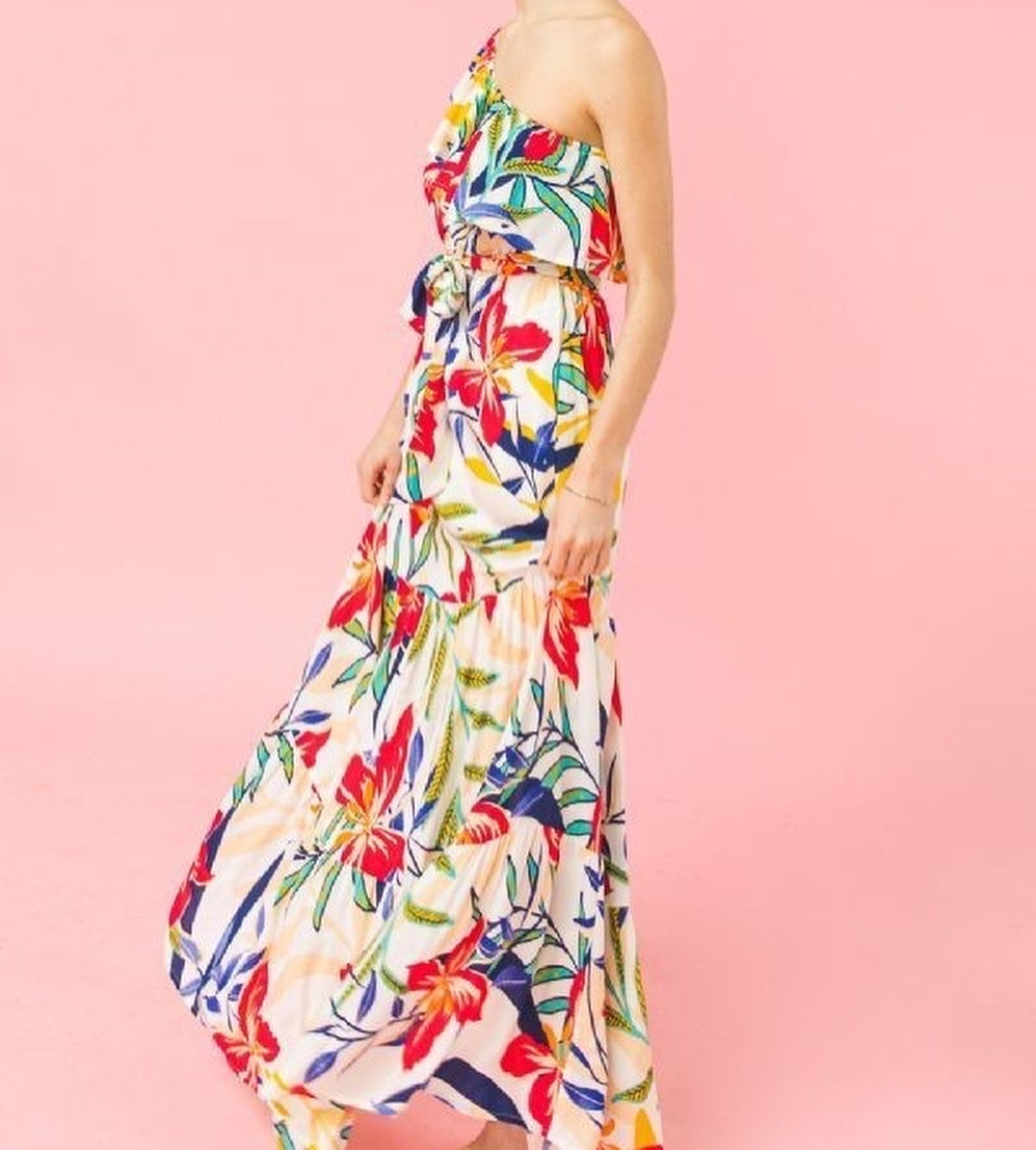 One Shoulder Maxi Dress