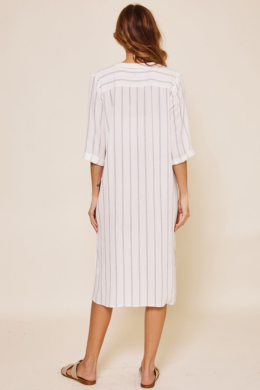 Hi Low Stripe Short Dress