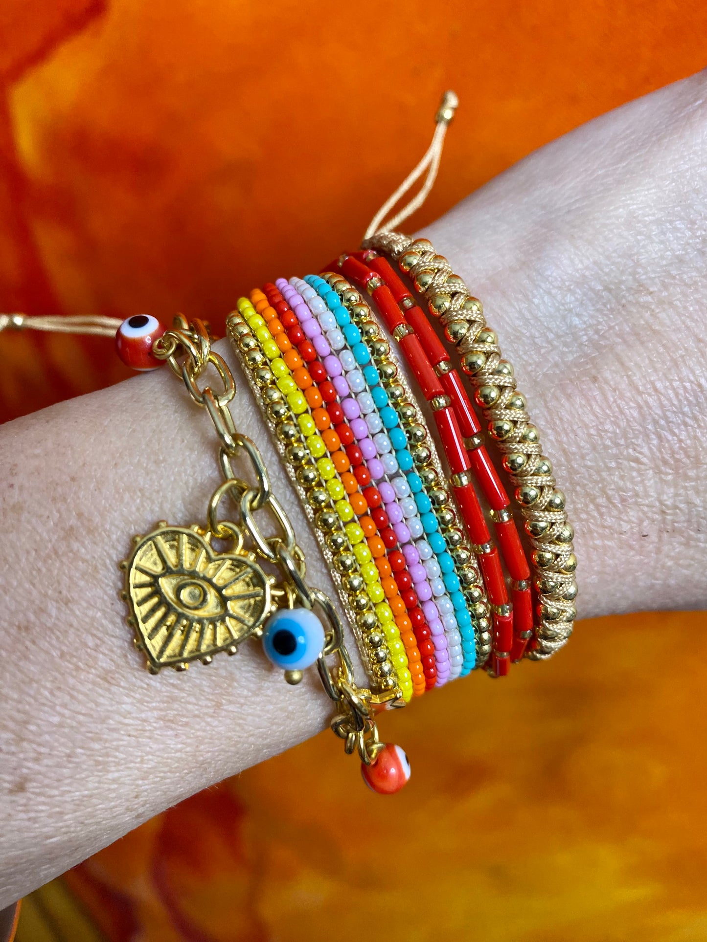 Pulseras - Red Multi Set