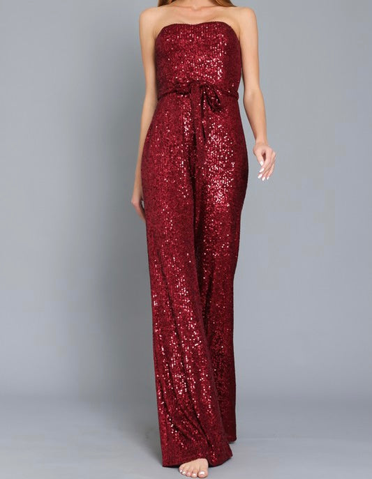 Tube Sequin Jumpsuit