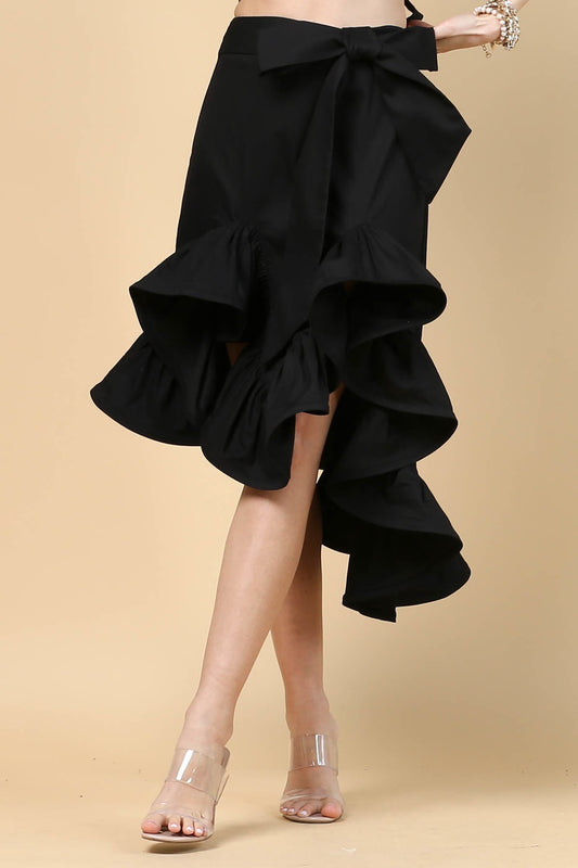 Hi Waist Ruffle Skirt