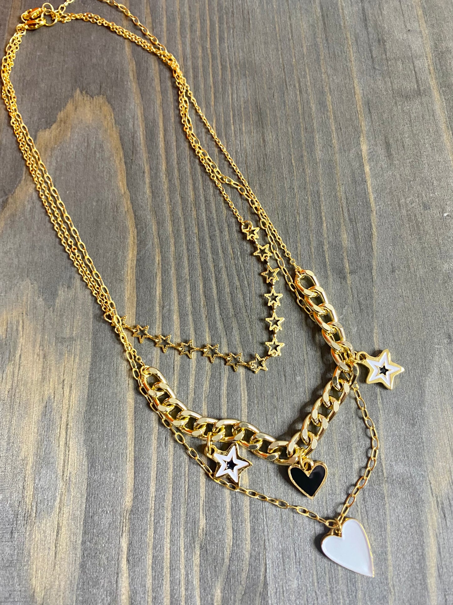 Collares - Heart & Star Gold Layers