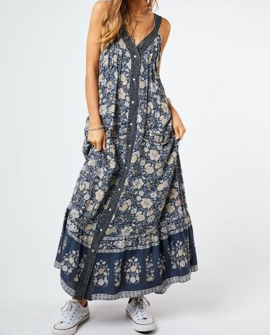 Mixed Floral Maxi Dress