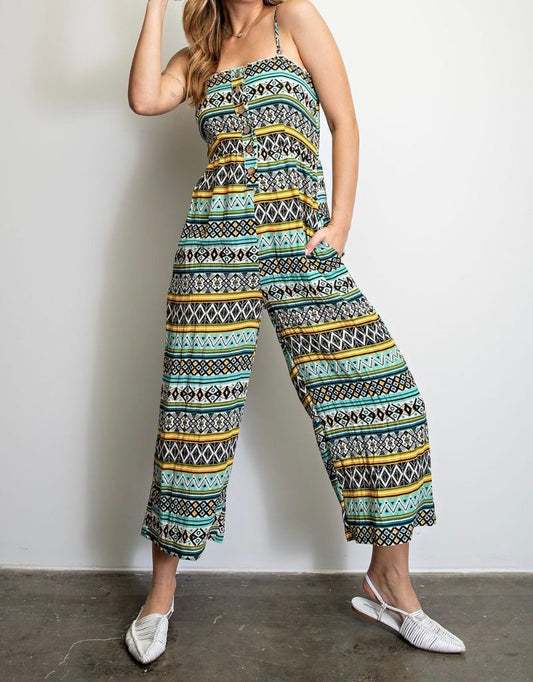 Festive Print Jumpsuit