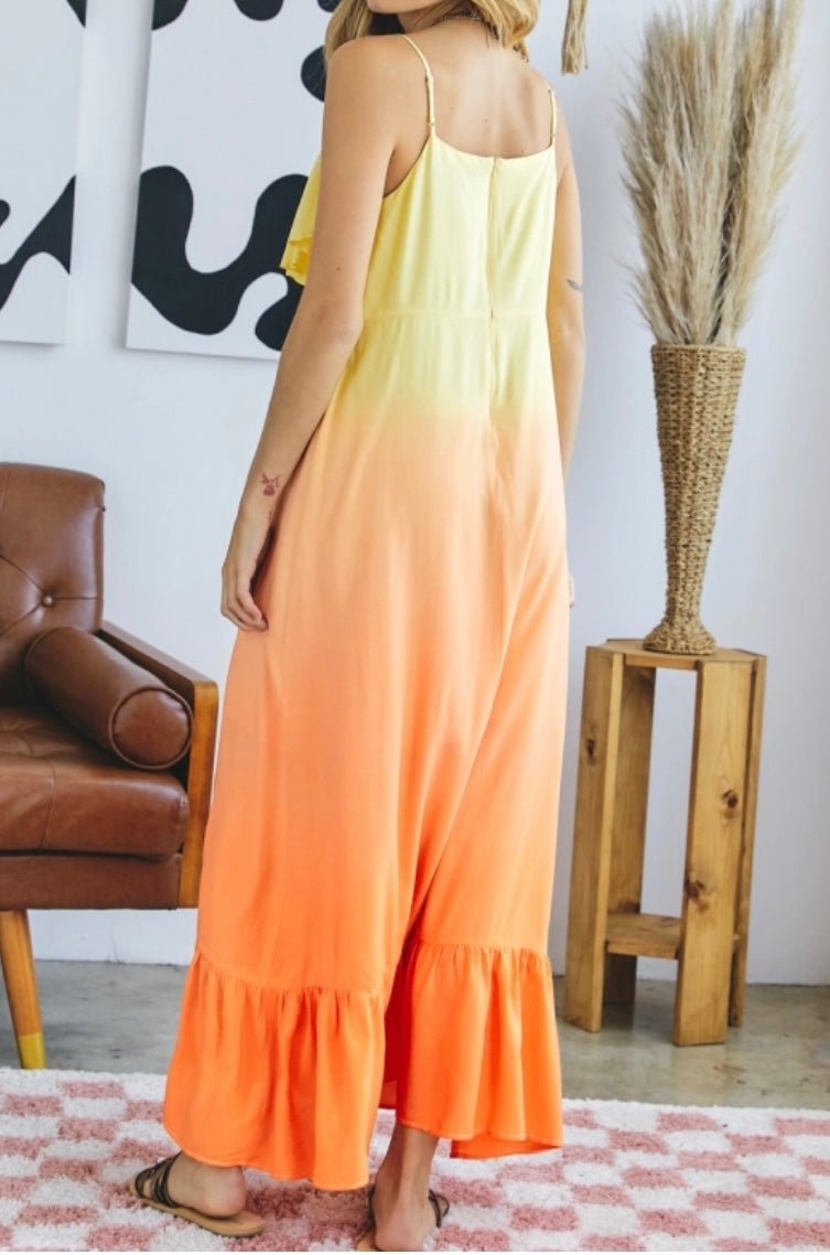 Orange Yellow Maxi Dress