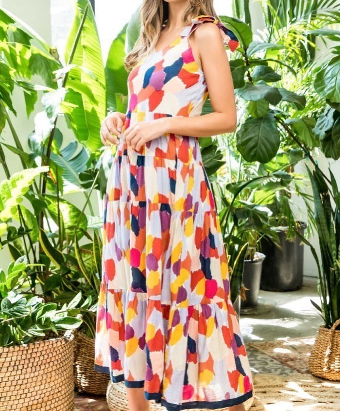 Multi Print Maxi Dress