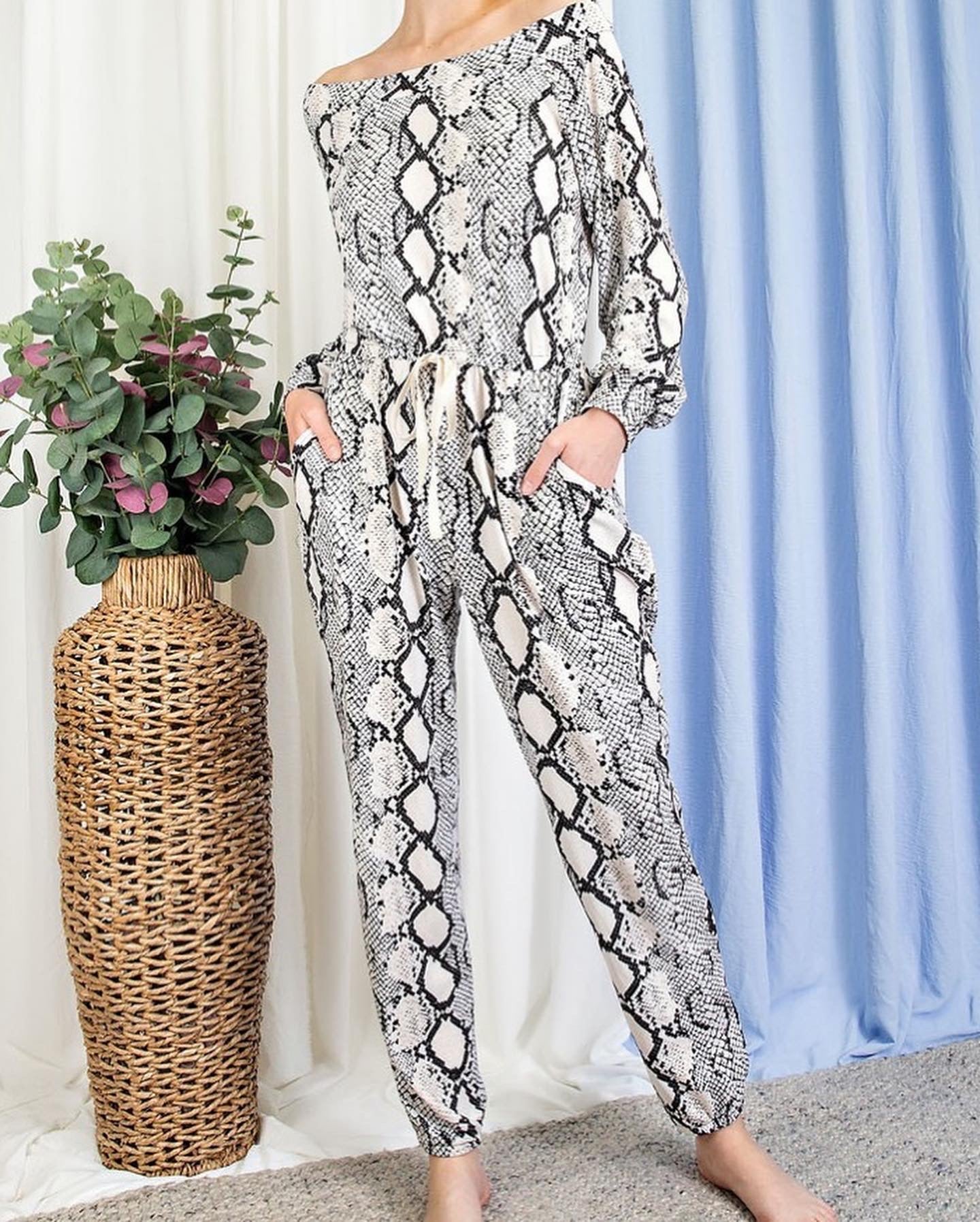 Snake Print Jumpsuit