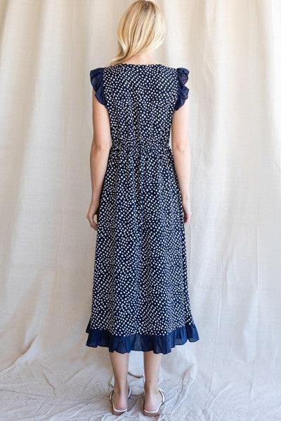 Navy Blue Midi Dress