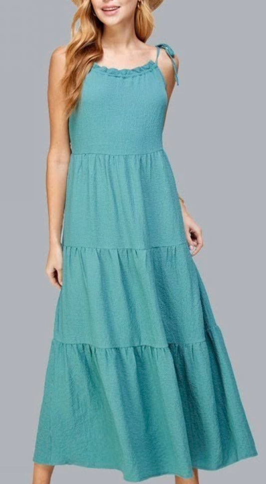 Tie Shoulder Maxi Dress