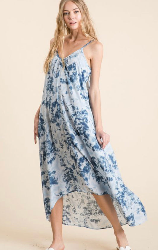 Tie-Dye Loose Fit Maxi Dress