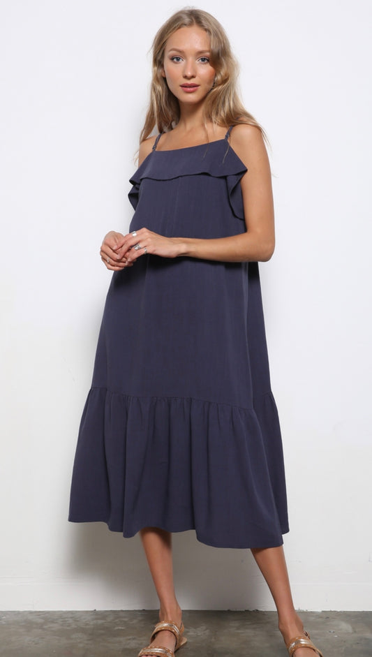 Small - Linen Midi Dress