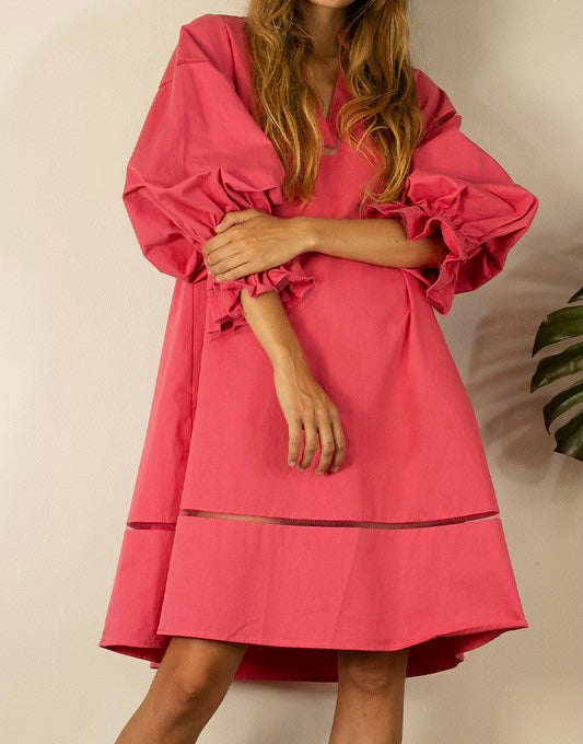 Small - Long Sleeve Tunic Dress