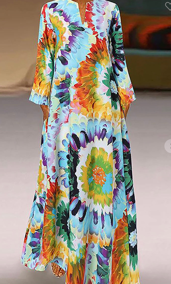 Floral Print Maxi Dress